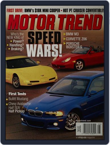 MotorTrend August 1st, 2001 Digital Back Issue Cover