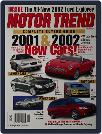 MotorTrend October 1st, 2000 Digital Back Issue Cover