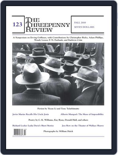 The Threepenny Review August 30th, 2010 Digital Back Issue Cover