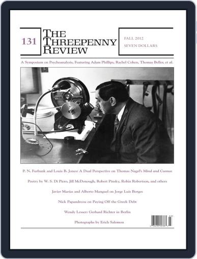 The Threepenny Review September 1st, 2012 Digital Back Issue Cover