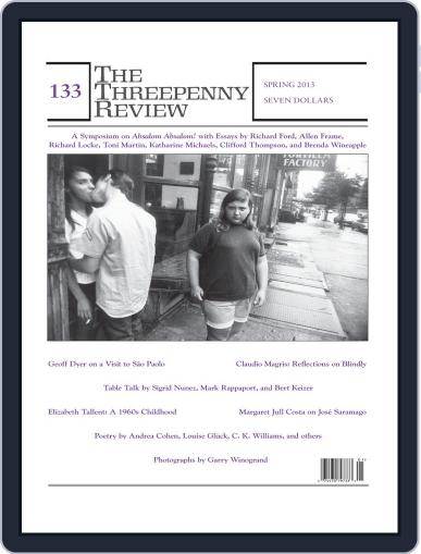 The Threepenny Review March 3rd, 2013 Digital Back Issue Cover