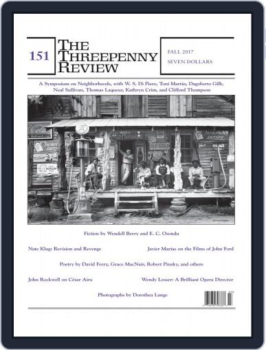The Threepenny Review September 1st, 2017 Digital Back Issue Cover