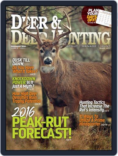Deer & Deer Hunting November 1st, 2016 Digital Back Issue Cover