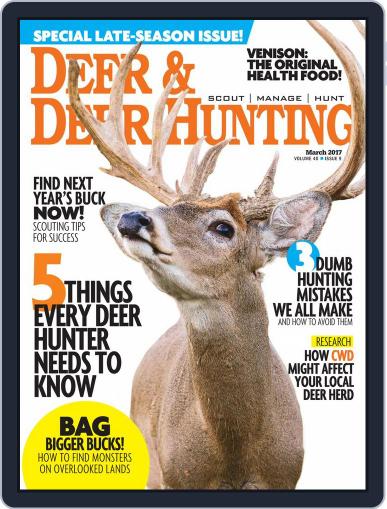 Deer & Deer Hunting March 1st, 2017 Digital Back Issue Cover