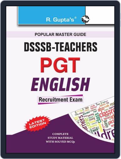 DSSSB: Teachers PGT English Recruitment Exam Guide 2024 Digital Back Issue Cover