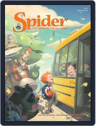 Spider Magazine Stories, Games, Activites And Puzzles For Children And Kids September 1st, 2015 Digital Back Issue Cover
