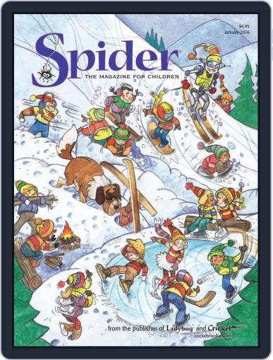 Spider Magazine Stories, Games, Activites And Puzzles For Children And Kids January 1st, 2016 Digital Back Issue Cover