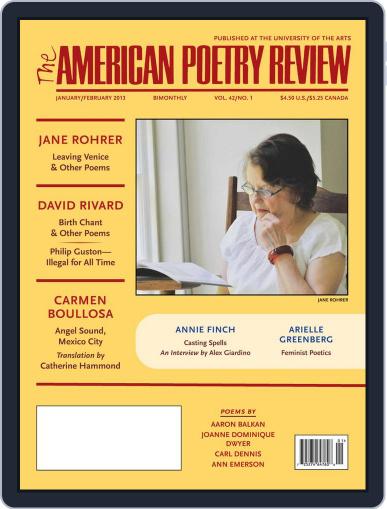The American Poetry Review January 11th, 2013 Digital Back Issue Cover