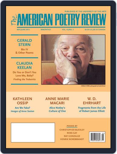 The American Poetry Review May 3rd, 2013 Digital Back Issue Cover
