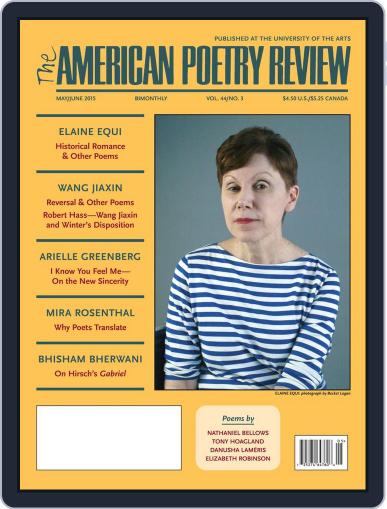 The American Poetry Review May 1st, 2015 Digital Back Issue Cover