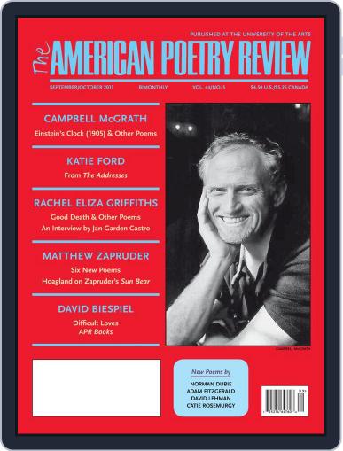 The American Poetry Review September 1st, 2015 Digital Back Issue Cover