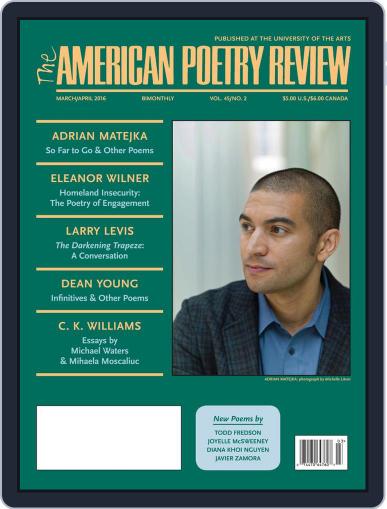 The American Poetry Review March 1st, 2016 Digital Back Issue Cover