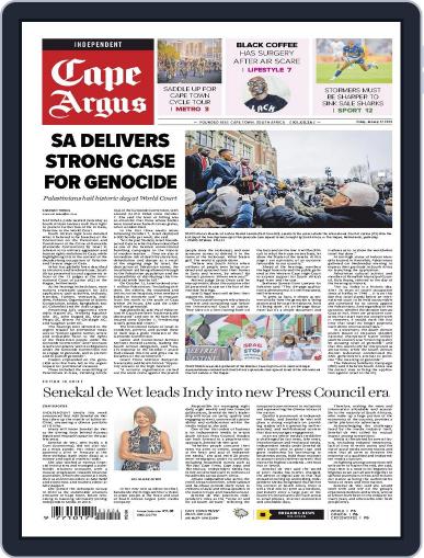 Cape Argus January 12th, 2024 Digital Back Issue Cover