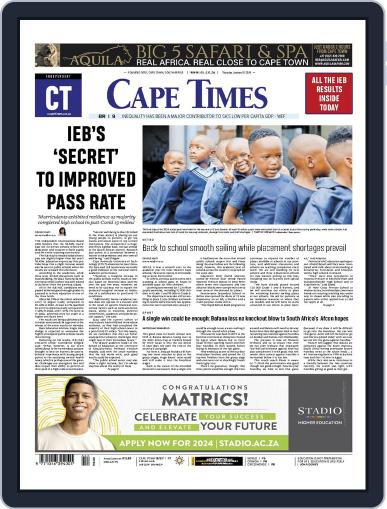 Cape Times January 18th, 2024 Digital Back Issue Cover