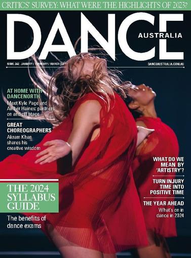 Dance Australia January 1st, 2024 Digital Back Issue Cover