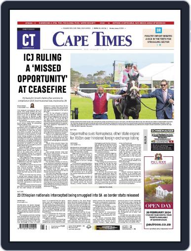 Cape Times January 29th, 2024 Digital Back Issue Cover