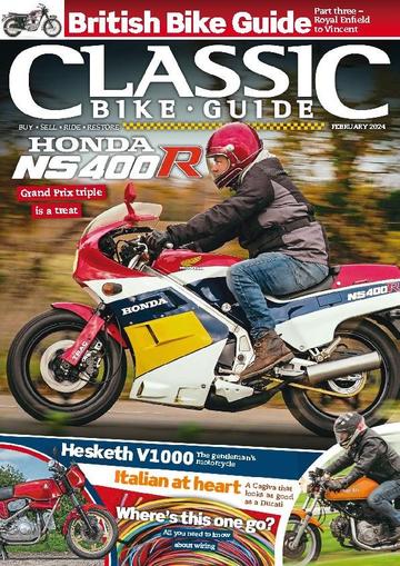 Classic Bike Guide February 1st, 2024 Digital Back Issue Cover