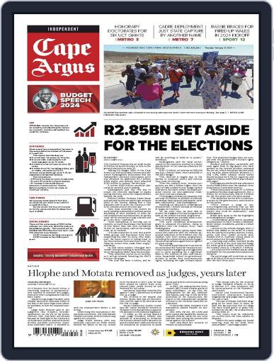 Cape Argus February 22nd, 2024 Digital Back Issue Cover