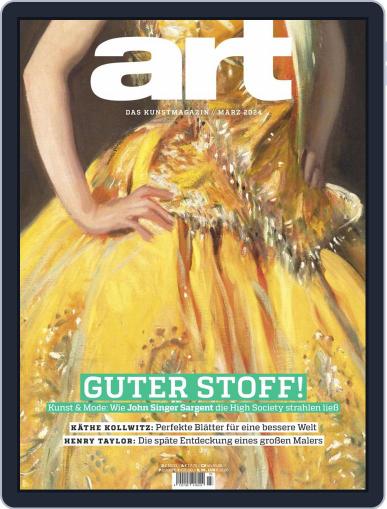 art Magazin March 1st, 2024 Digital Back Issue Cover