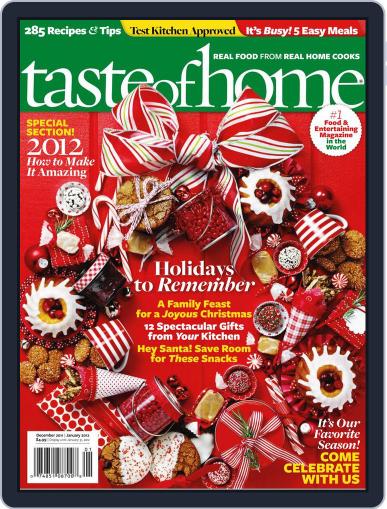 Taste of Home November 29th, 2011 Digital Back Issue Cover