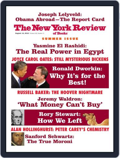 The New York Review of Books August 1st, 2012 Digital Back Issue Cover
