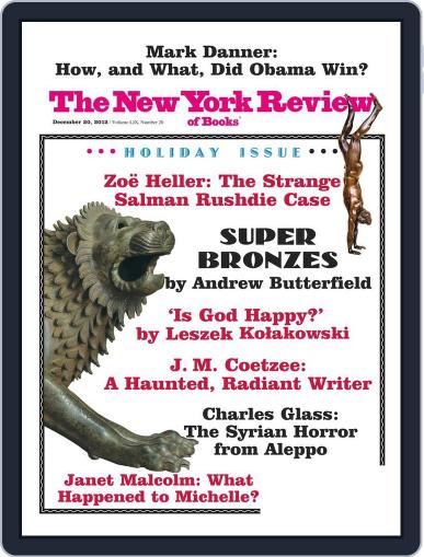 The New York Review of Books December 5th, 2012 Digital Back Issue Cover