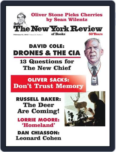 The New York Review of Books February 1st, 2013 Digital Back Issue Cover