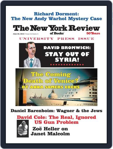 The New York Review of Books May 31st, 2013 Digital Back Issue Cover