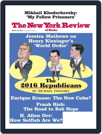 The New York Review of Books February 26th, 2015 Digital Back Issue Cover