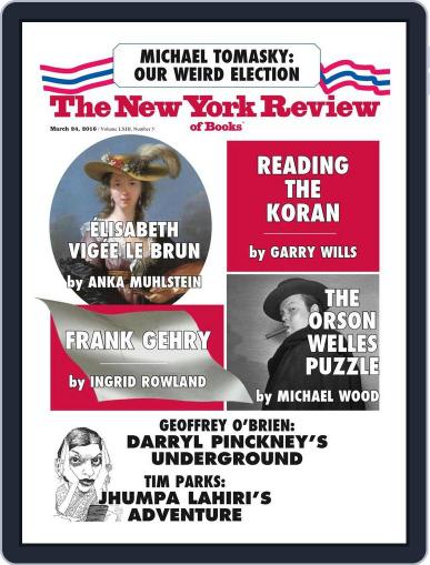 The New York Review of Books March 4th, 2016 Digital Back Issue Cover