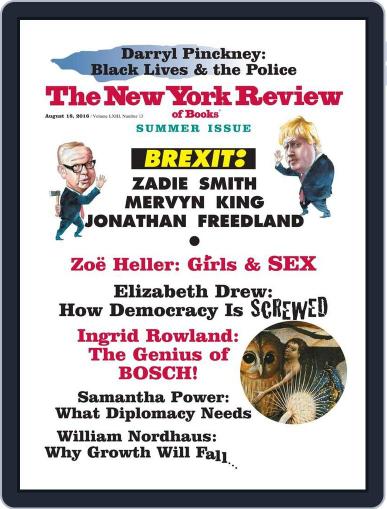 The New York Review of Books July 29th, 2016 Digital Back Issue Cover