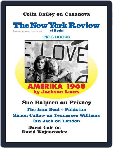 The New York Review of Books September 27th, 2018 Digital Back Issue Cover