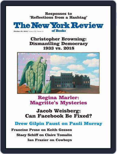 The New York Review of Books October 25th, 2018 Digital Back Issue Cover
