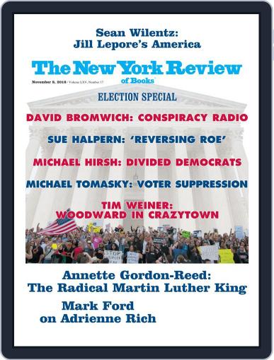 The New York Review of Books November 8th, 2018 Digital Back Issue Cover