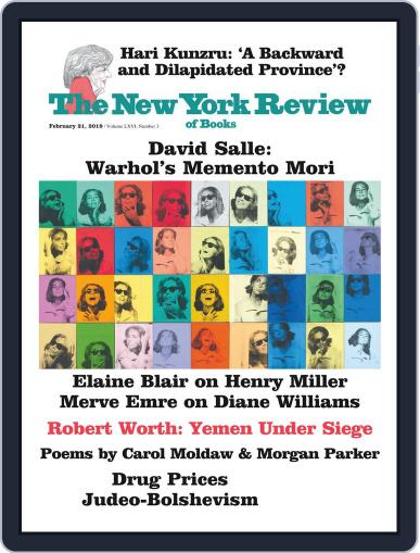 The New York Review of Books February 21st, 2019 Digital Back Issue Cover