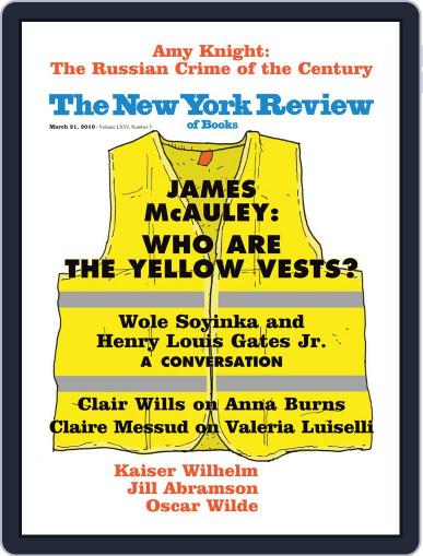 The New York Review of Books March 21st, 2019 Digital Back Issue Cover