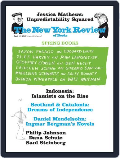 The New York Review of Books April 18th, 2019 Digital Back Issue Cover