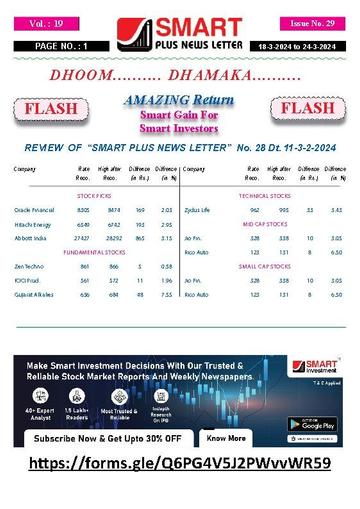 Smart Plus News Letter March 18th, 2024 Digital Back Issue Cover