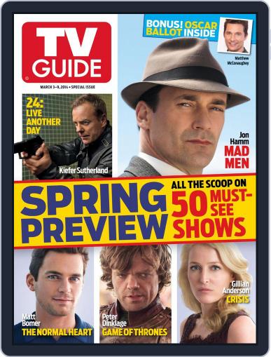 Tv Guide February 27th, 2014 Digital Back Issue Cover