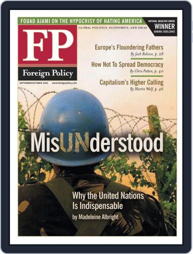 Foreign Policy August 19th, 2003 Digital Back Issue Cover