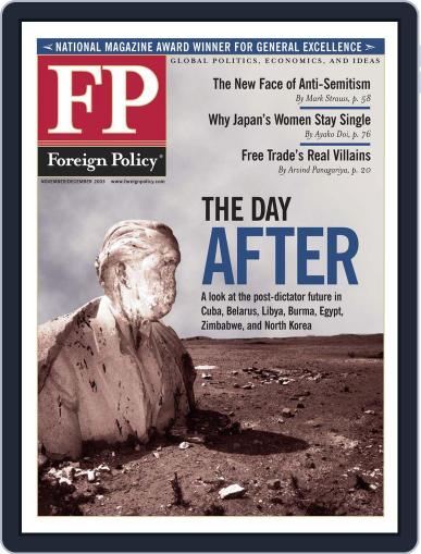 Foreign Policy October 14th, 2003 Digital Back Issue Cover