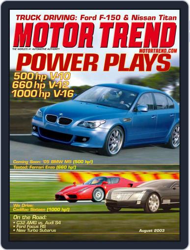 MotorTrend July 7th, 2003 Digital Back Issue Cover