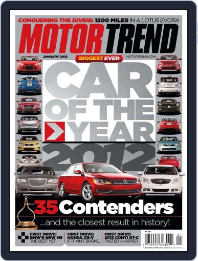 MotorTrend December 6th, 2011 Digital Back Issue Cover