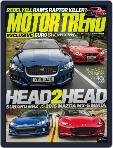 MotorTrend August 15th, 2015 Digital Back Issue Cover