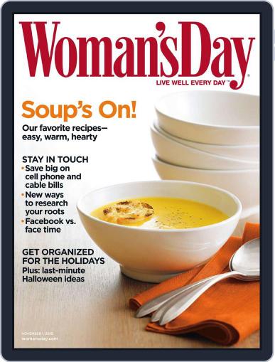 Woman's Day October 8th, 2010 Digital Back Issue Cover