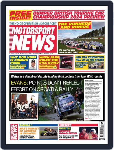 Motorsport News April 25th, 2024 Digital Back Issue Cover