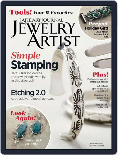 Lapidary Journal Jewelry Artist November 1st, 2017 Digital Back Issue Cover