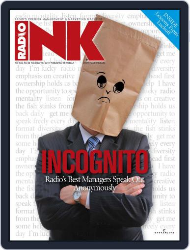 Radio Ink November 15th, 2010 Digital Back Issue Cover