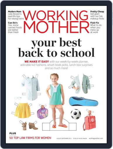 Working Mother August 6th, 2013 Digital Back Issue Cover