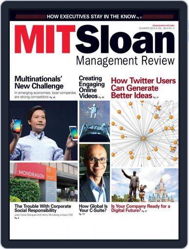 MIT Sloan Management Review July 1st, 2015 Digital Back Issue Cover